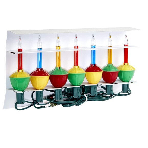 Christmas Tree Bubble Lights Set Stringer Multi Color, Green Wire  NWT - Picture 2 of 4